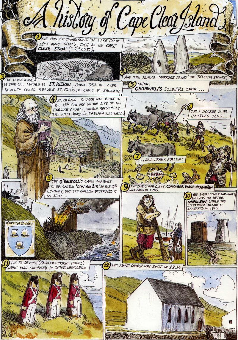 Cartoon History of Cape Clear Island by Cape Clear Ferry